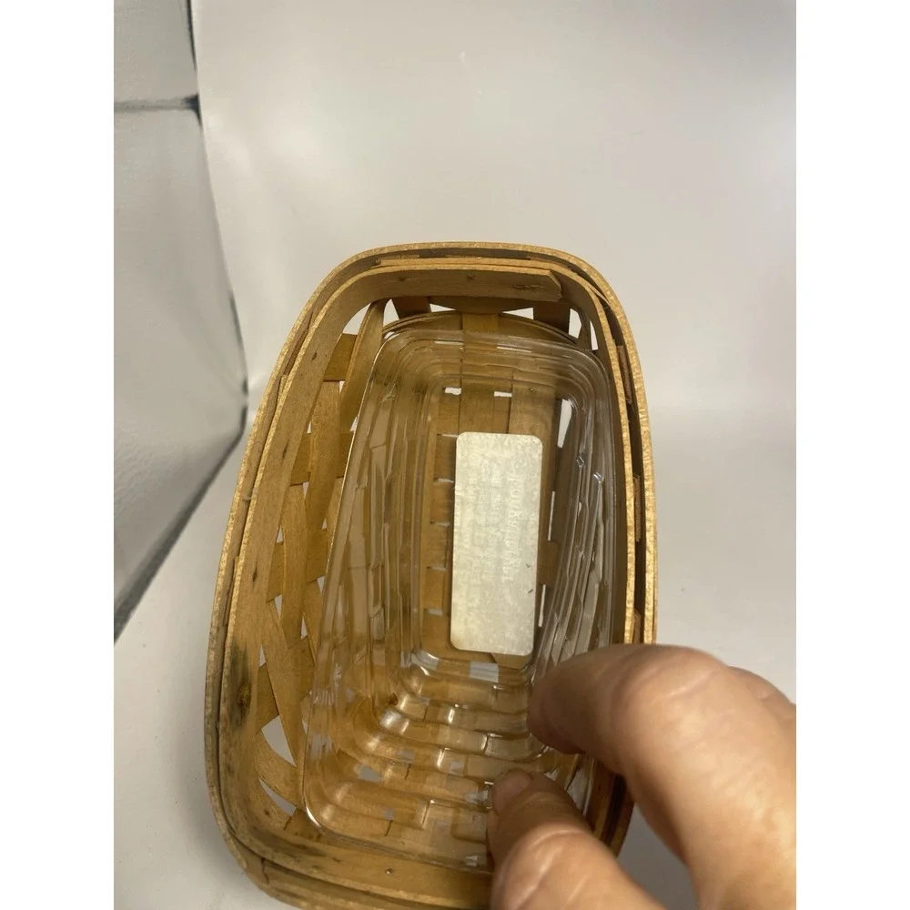 Longaberger Vegetable Slanted Basket - 1997 With Plastic Liner